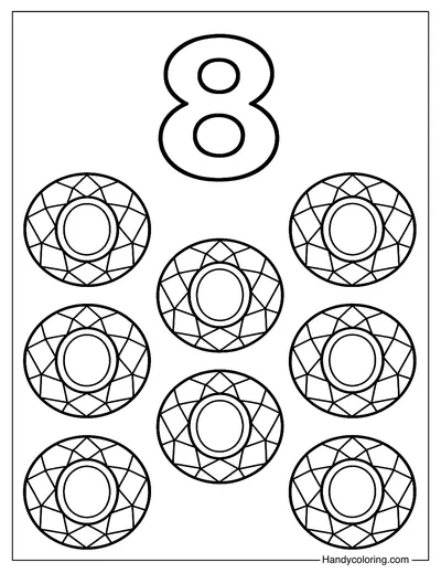 Number 8 Coloring Page