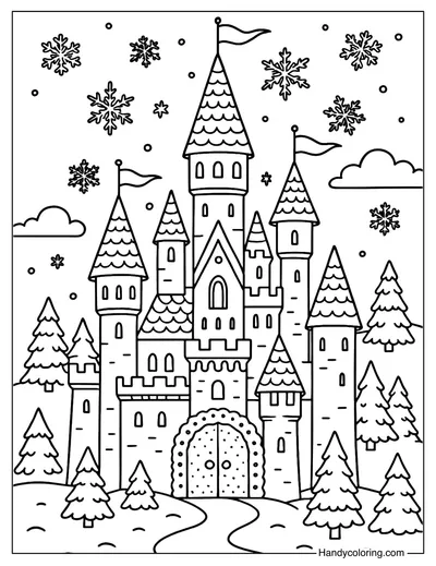 Nutcracker Castle Coloring Page