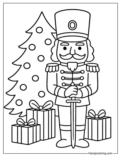 Nutcracker Christmas Coloring Page