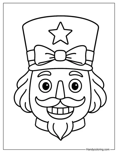 Nutcracker Face Coloring Page