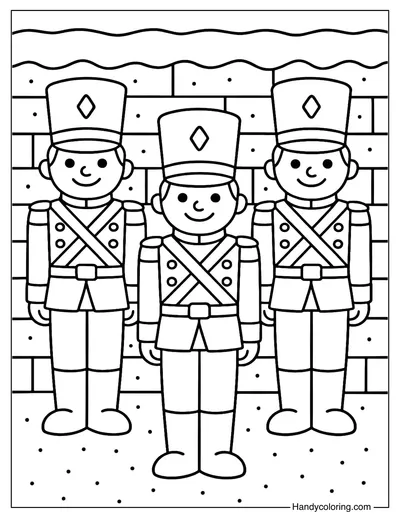 Nutcracker Toy Army Coloring Page