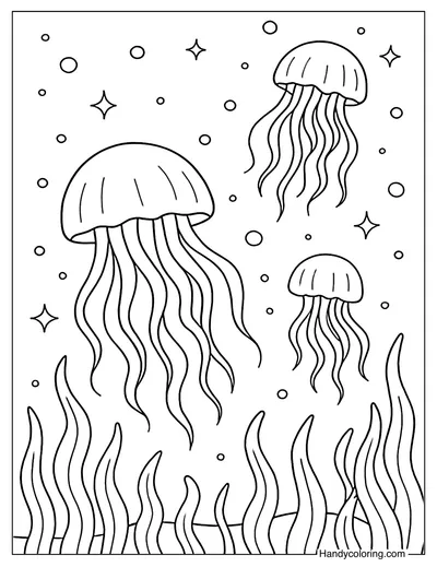 Ocean Dreams Scene Coloring Page