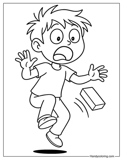 Oops Moment Coloring Page