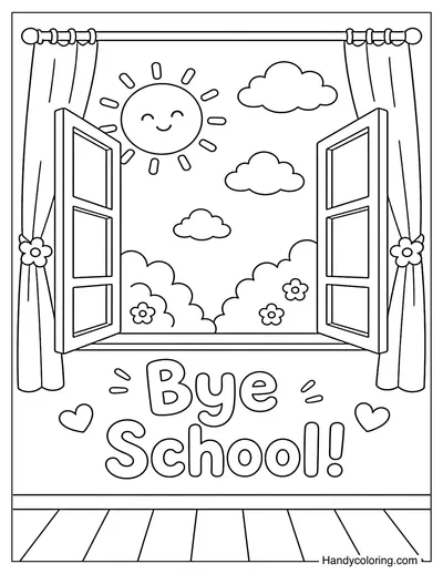 Open Window Saying Bye School