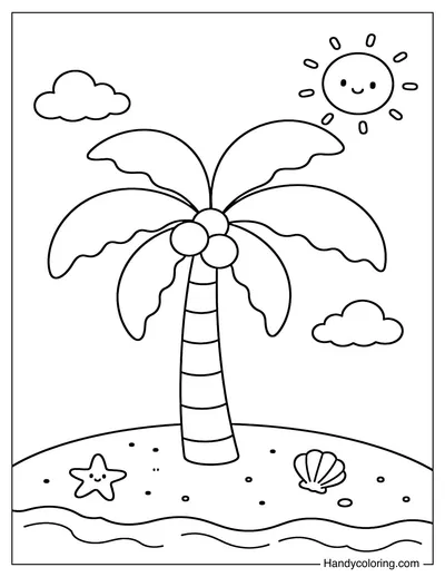 Palm Tree with Sand