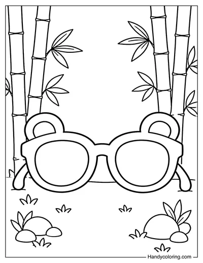 Panda Sunglasses with Bamboo Forest