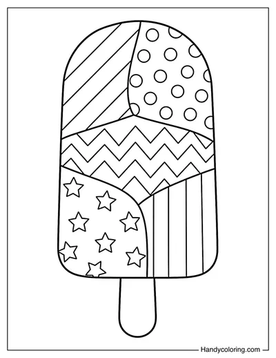 Patchwork Pattern Popsicle