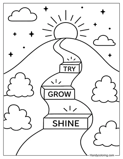 Path of Light Coloring Page