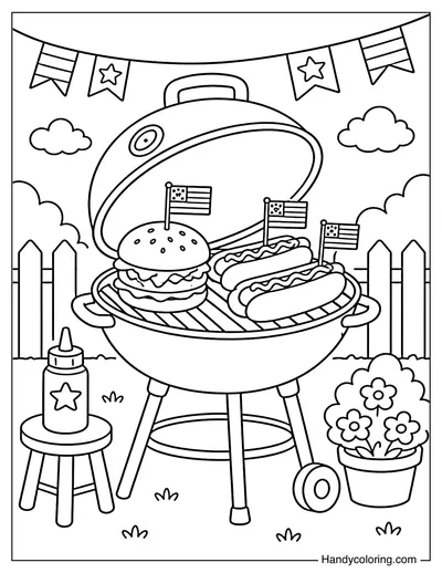 Patriotic BBQ Grill