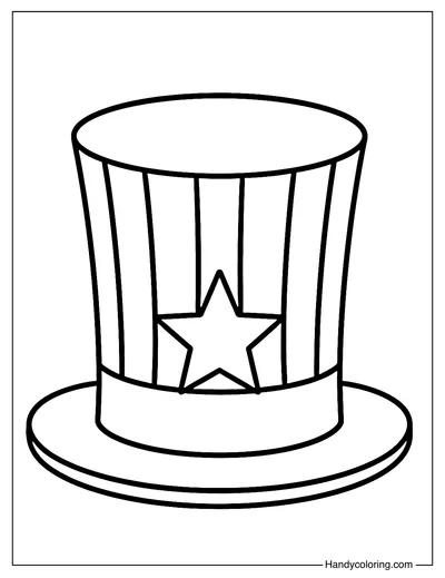 Patriotic Hat Coloring Page