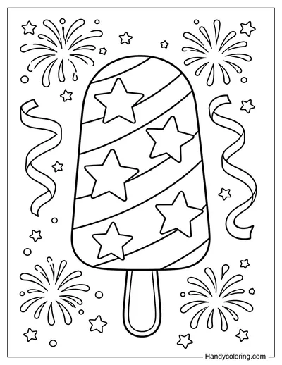 Patriotic Stars Popsicle