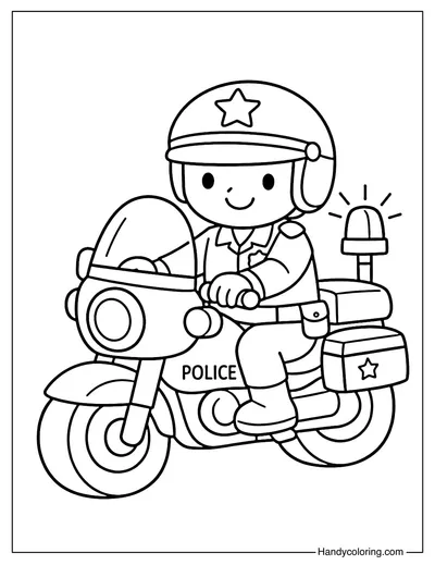 Patrol Officer on Motorcycle