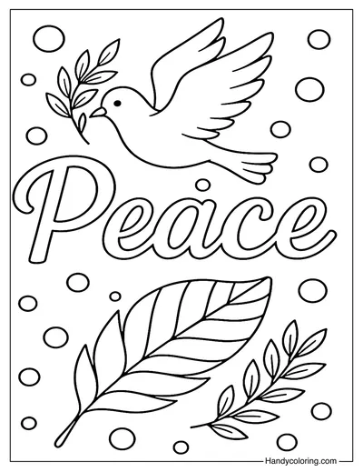 Peace Coloring Page Free