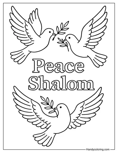 Peace Shalom Coloring Page