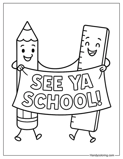 Pencil Banner Party Page