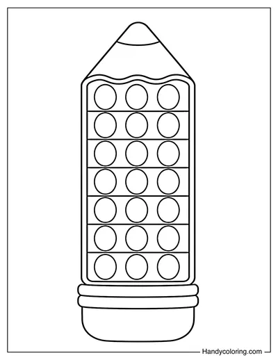 Pencil Pop It with Big Body Shape