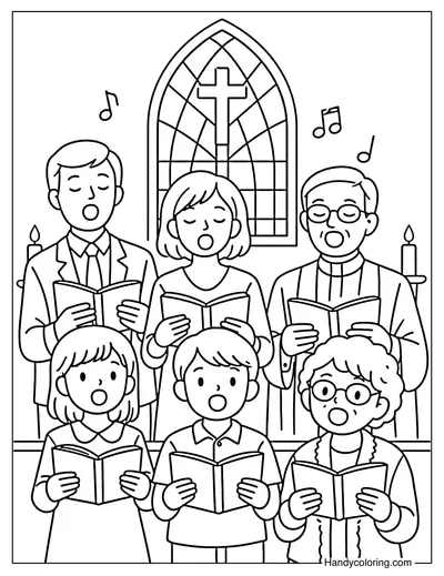 People Singing in Church