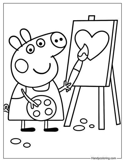 Peppa Pig Coloring Page Free Download