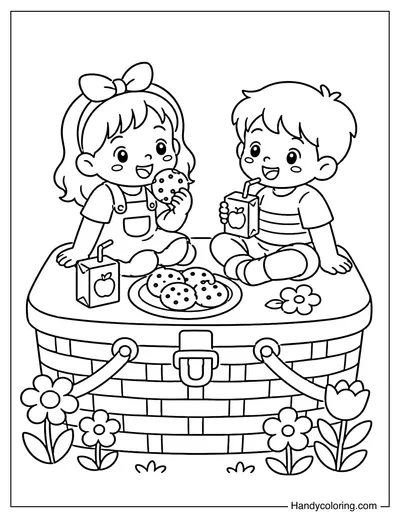 Picnic on a Giant Picnic Basket