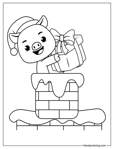 Pig In The Chimney Coloring Book
