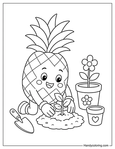 Pineapple Gardening In A Small Garden