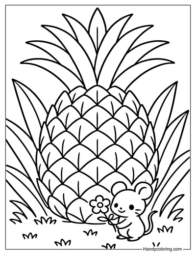 Pineapple Shade Coloring Page