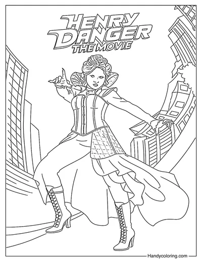 Piper Hart Henry Danger Coloring Page