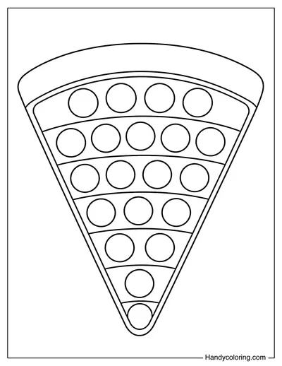 Pizza Slice Pop It Triangle Shape
