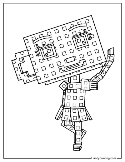 Plants vs Brainrots Coloring Page Ballerina Cappuccina