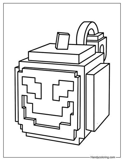 Plants vs Brainrots Coloring Page Pumpkin