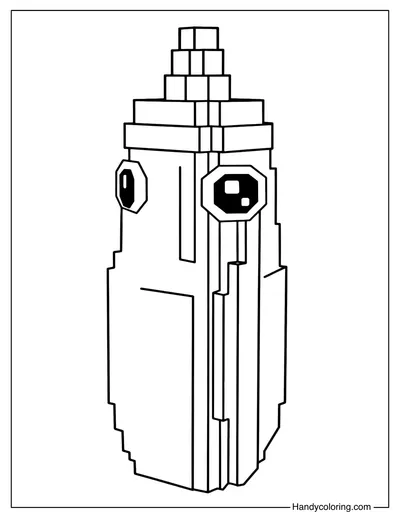 Plants vs Brainrots Eggplant Coloring Page