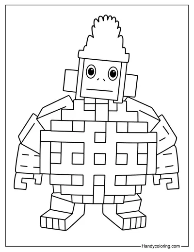 Plants vs Brainrots Orangutini Ananassini Coloring Page
