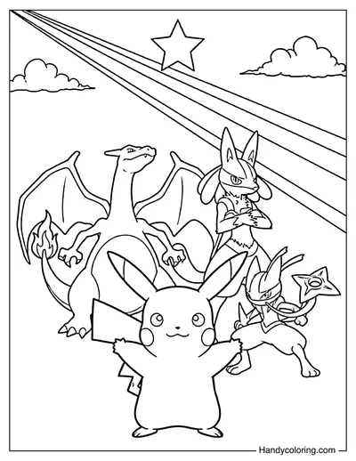 Pokemon Adventure Team Pose