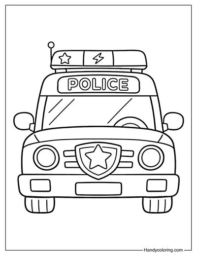 Police Car Front View