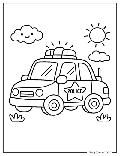 Police Car with Lights