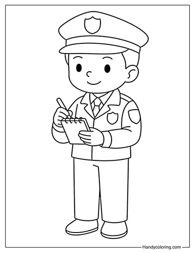 Police Detective with Notebook