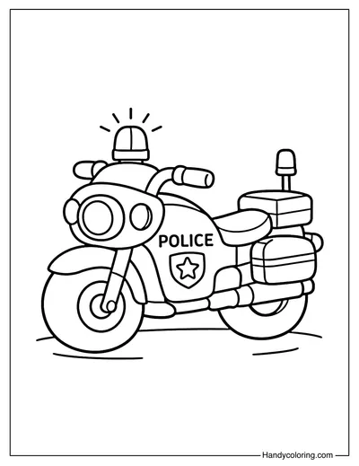 Police Motorcycle for Kids