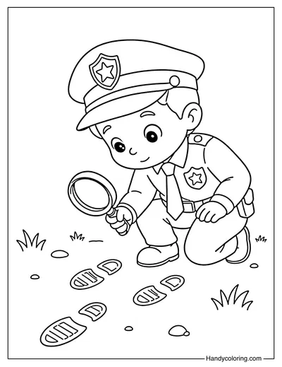 Police Searching for Clues on the Ground