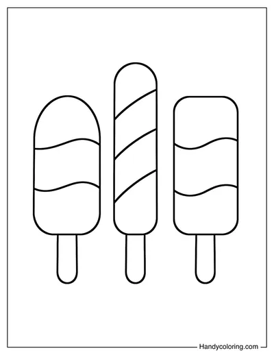 Popsicle Set with Different Shapes