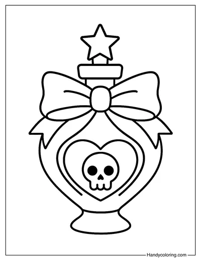 Potion Perfume Bottle Coloring Page