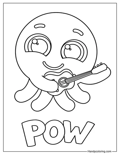 Pow Octopus Bolofofos Coloring Page