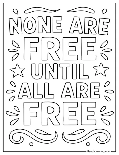 Powerful Juneteenth Quotes Coloring Page