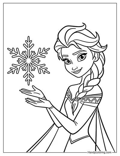 Princess Disney Elsa With Snowflake