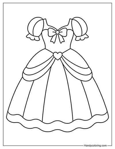 Princess Dress Coloring Page