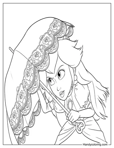 Princess Peach Shields Herself
