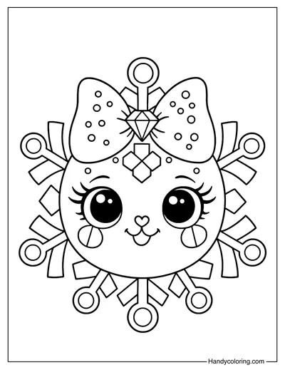 Princess Snowflake Coloring Page
