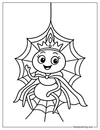 Princess Spider Coloring Page