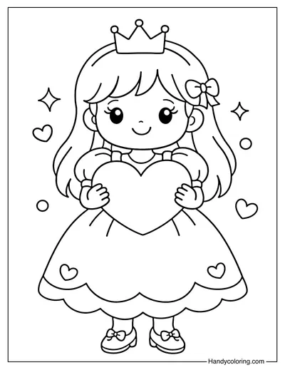 Princess with Heart Shape