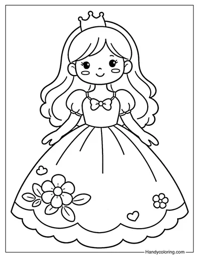 Princess with Simple Dress
