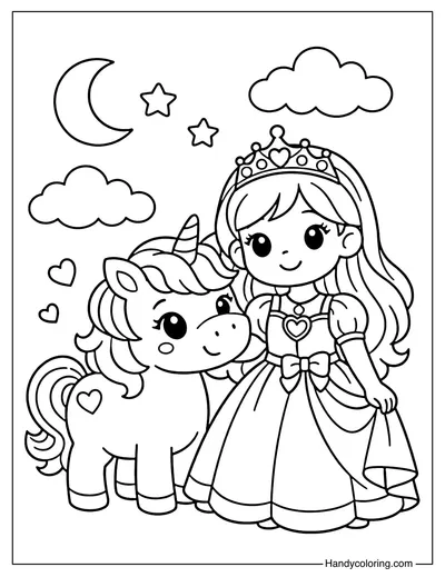 Princess with Unicorn